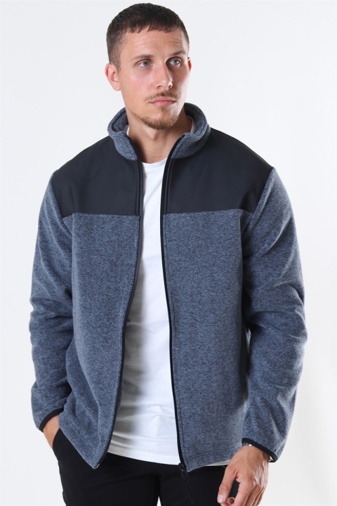 Rains Fleece Zip Puller Jakke Grey Melange