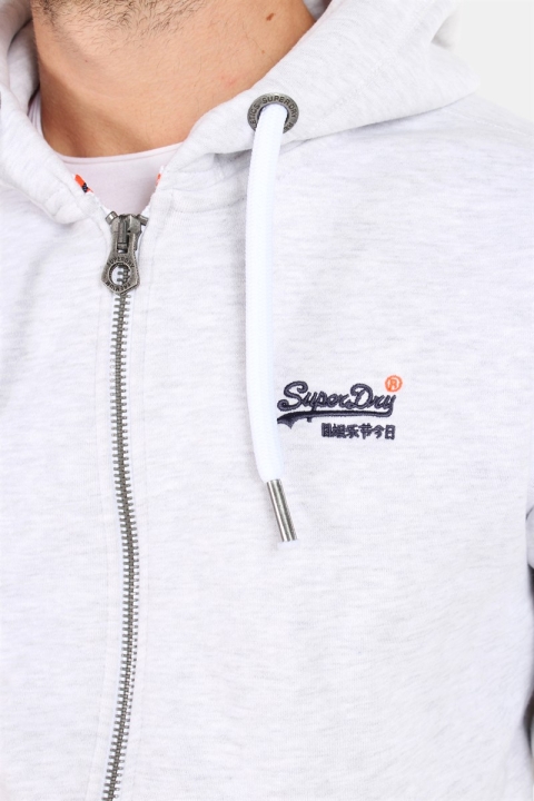 Superdry Orange Label Zip Hoodie Ice Marl