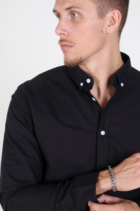 Kronstadt Johan Oxford Washed Shirt Black