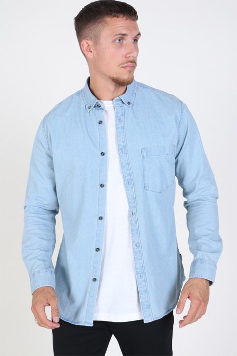 Only & Sons Basic Denim Shirt Light Blue Denim