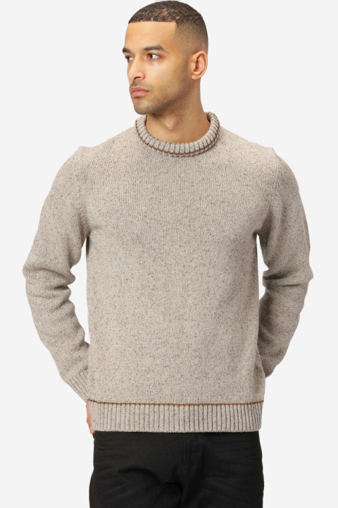 Clean Cut Copenhagen Otto O-neck Knit Beige Mix