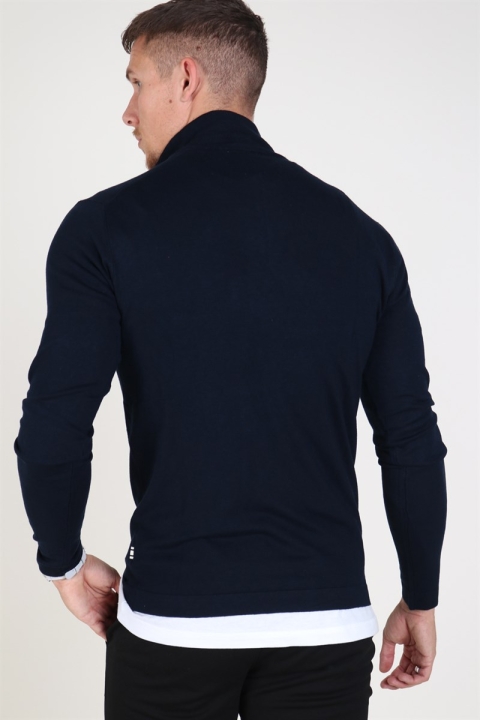 Tailored & Originals Murray Half Zip Knit Insignia Blue