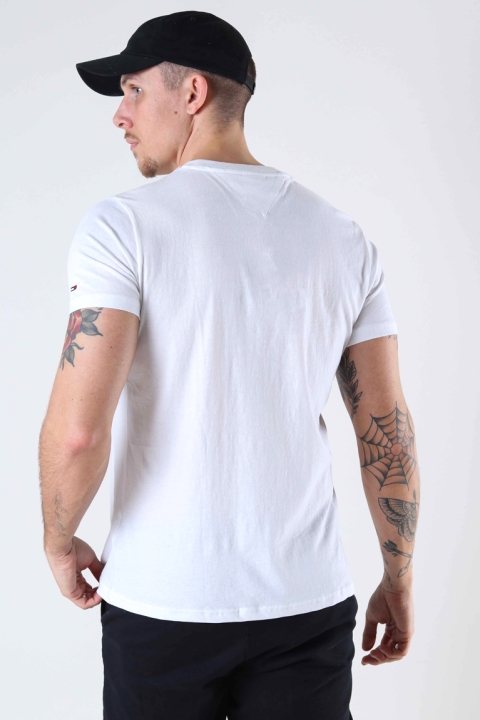TOMMY JEANS TJM ENTRY COLLEGIATE TEE White