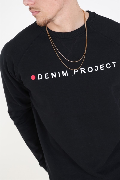 Denim Project Logo Crew Sweatshirts Black