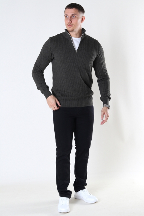 Kronstadt Carlo Half Zip knit Army