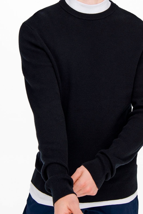 ONLY & SONS PHIL STRUC CREW KNIT Dark Navy