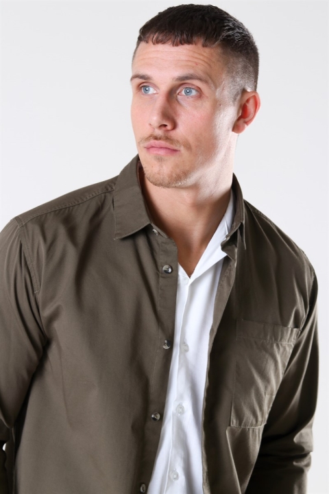 Only & Sons Michael Tencel Shirt Olive Night