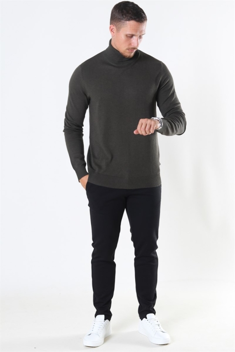 Jack & Jones EMIL KNIT ROLL NECK Olive Night