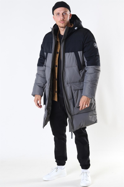 Urban Classics Puffer Parka Jakke Asphalt/Black