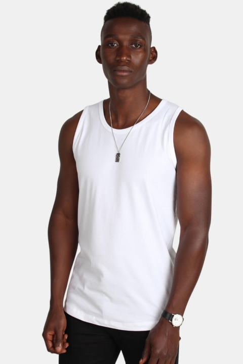 Basic Brand Men's Sleeveless Tanktop White