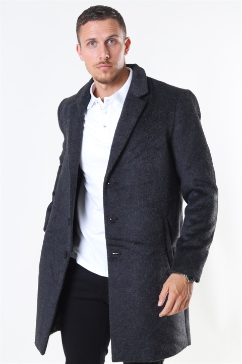 Only & Sons Iker Melange Wool coat Dark Grey Melange