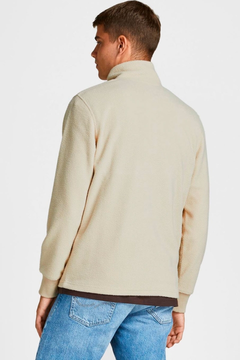 Jack & Jones JORPARTICLE SWEAT QUARTER ZIP HIGH NECK Oatmeal