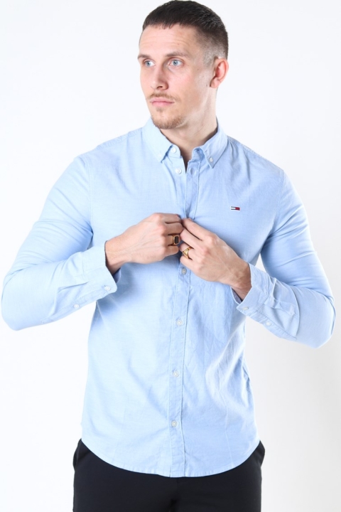 Tommy Jeans Slim Stretch Oxford Shirt Perfume Blue