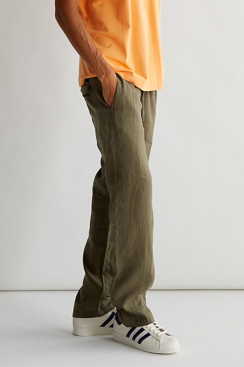 Woodbird Eik Linen Pant Khaki