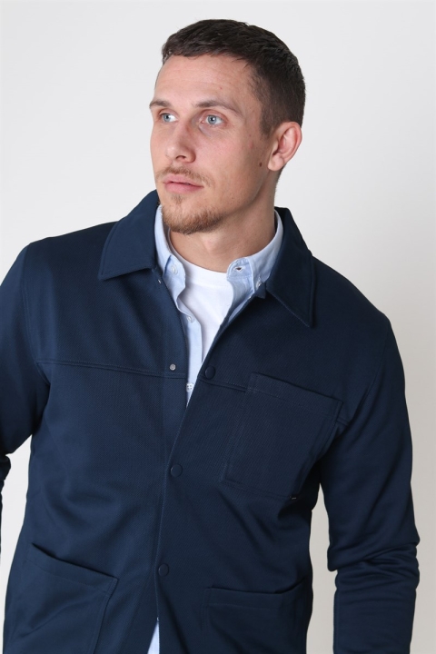 Jack & Jones Cohen Sweatshirts Trucker Jacket Blueberry