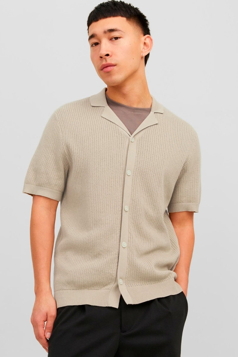 Jack & Jones JPRBLAWOODY KNIT POLO White Pepper