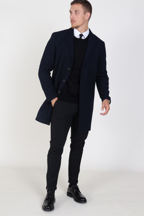 Jack & Jones Moulder Wool coat Dark Navy