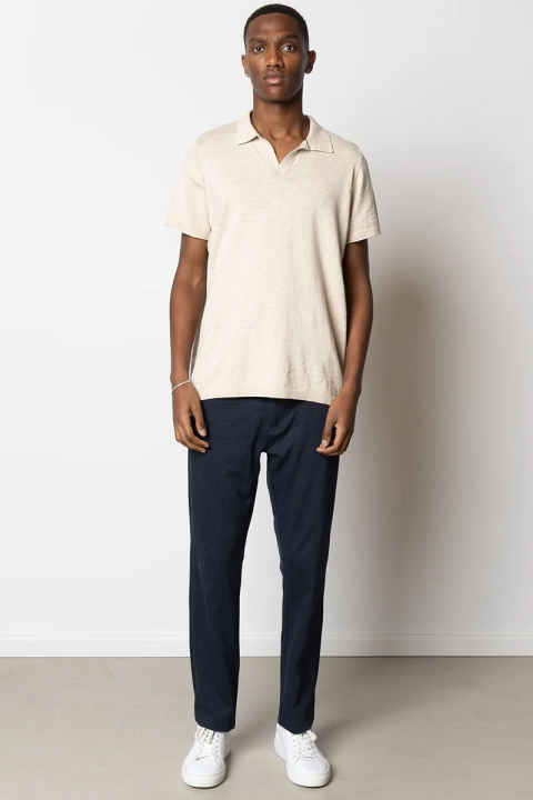 Clean Cut Copenhagen Thomas Knit Polo Ecru