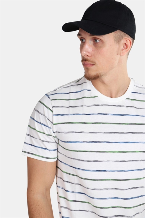 Only & Sons Leonard Stripe SS T-shirt White