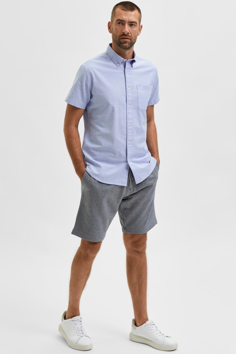 Selected SLHREGRICK-OX FLEX SHIRT SS W NOOS Light Blue