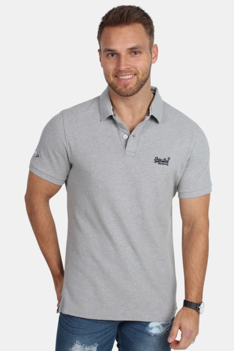 Superdry Classic Pique S/S Polo Grey Marl