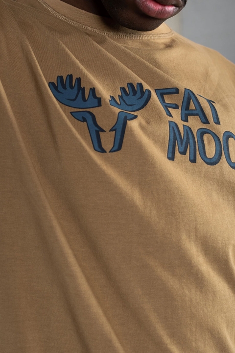 Fat Moose FM Logo Organic Tee Dark Khaki