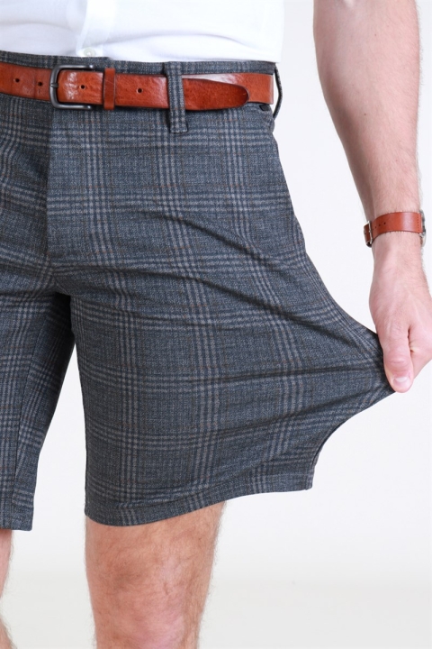 Only & Sons Mark Check Shorts GW 5155 Dark Grey Melange