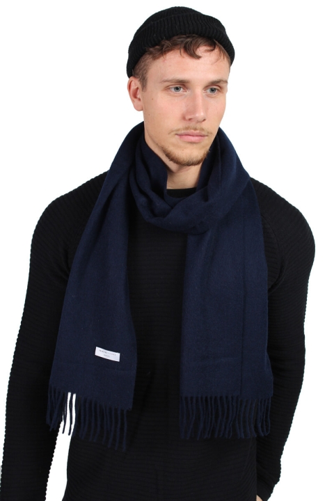 Selected Tope Wool Halstørklæde Dark Navy