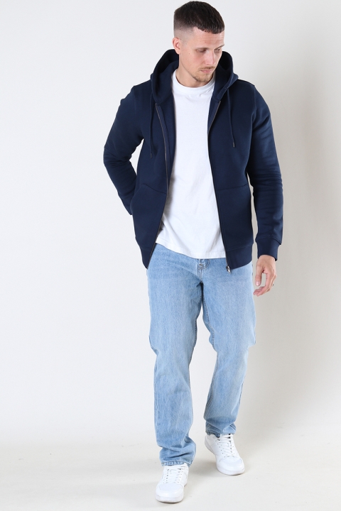 Jack & Jones STAR BASIC SWEAT ZIP HOOD Navy Blazer