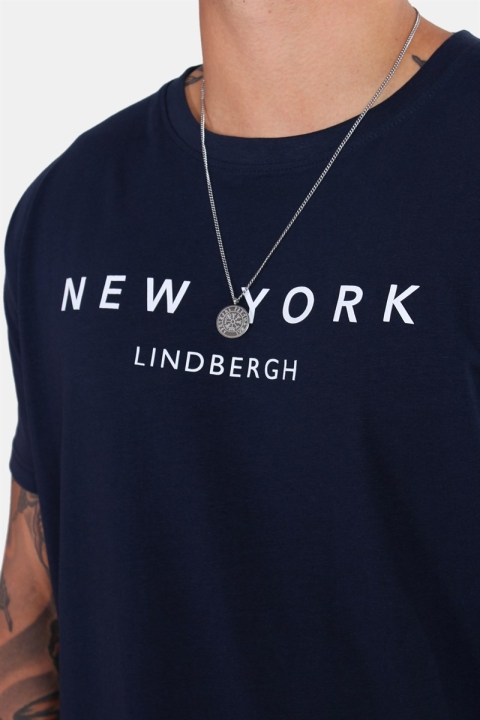 Lindbergh New York T-shirt Navy