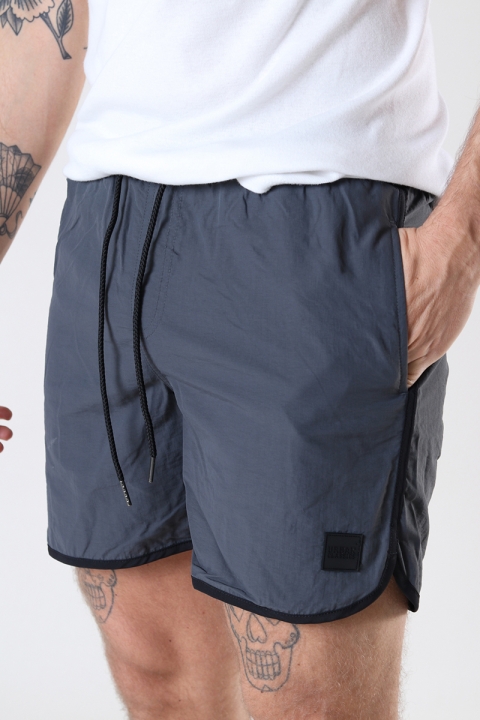 Urban Classics Retro Swim shorts Black/Dark shadow