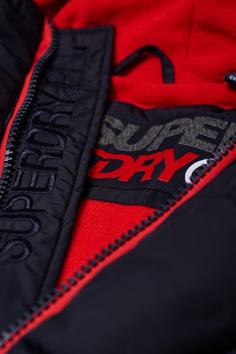 Superdry Sports Puffer Jacket Navy/Bright Red