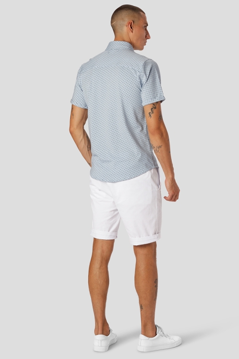 Clean Cut Copenhagen Hudson AOP Stretch Shirt SS Light Blue AOP