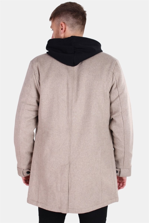 Just Junkies Jack Wool coat Dark Sand