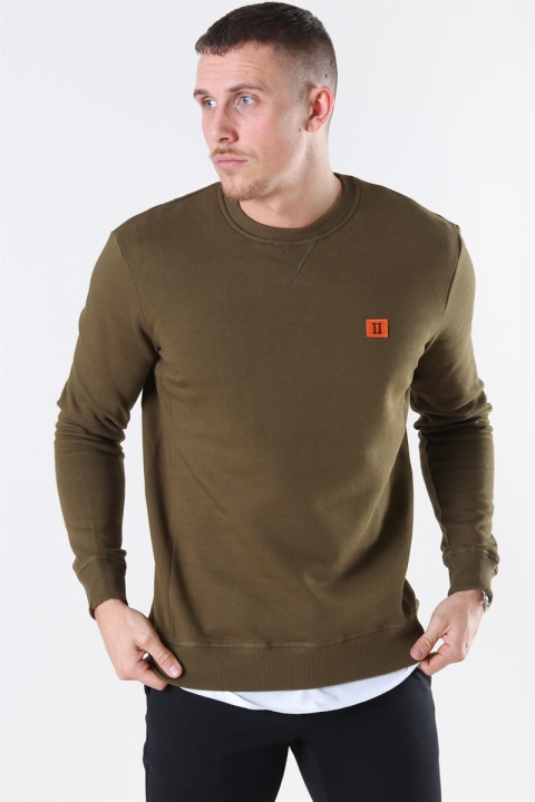 Les Deux Dark Oliven Green/Burnt Orange Piece Sweatshirt