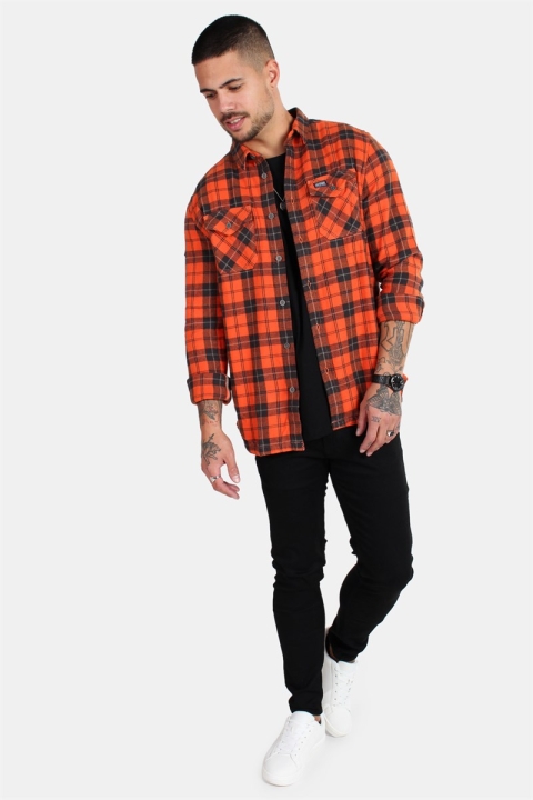 Superdry Rookie Ridge Shirt Broken Twill Orange