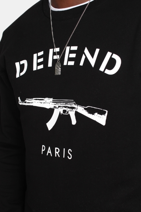 Defend Paris Paris Crew Sweatshirts Black 