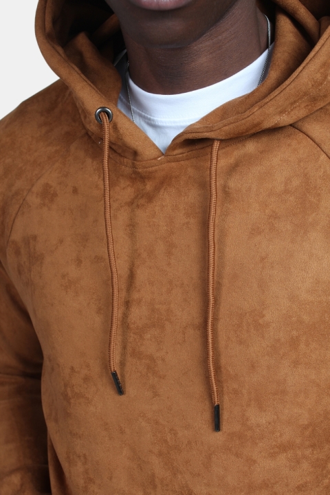 Urban Classics Imitation Suede Hoddie Toffee