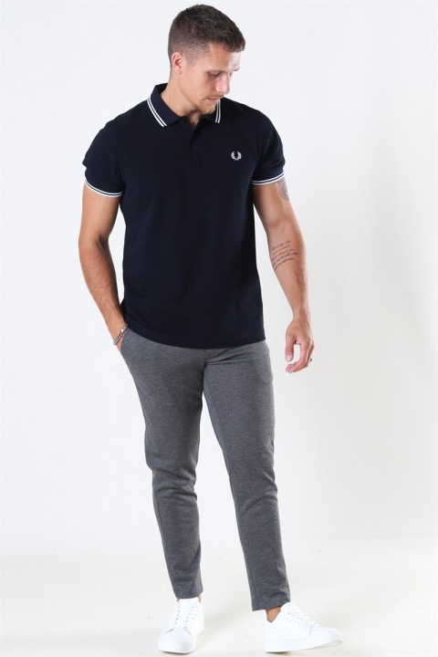 Fred Perry Twin Tipped Polo Navy/White