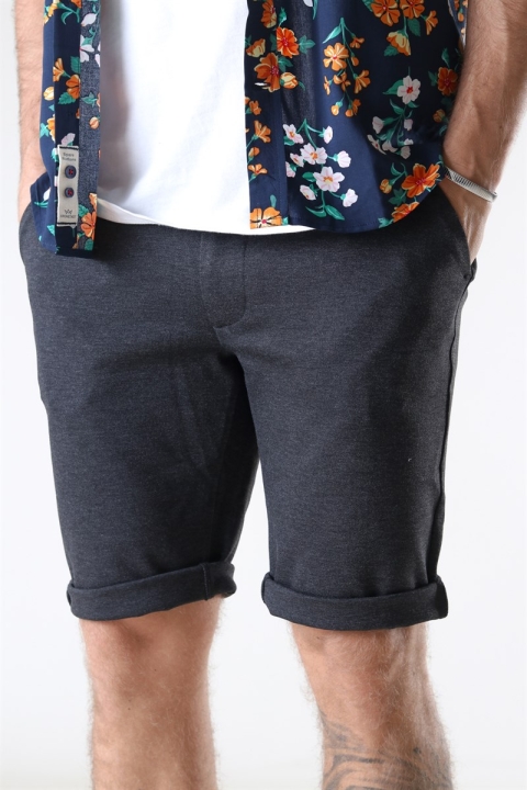 Denim Project Ponte Shorts Dark Grey Melange