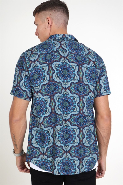 Les Deux Psychedelique Shirt Placid Blue