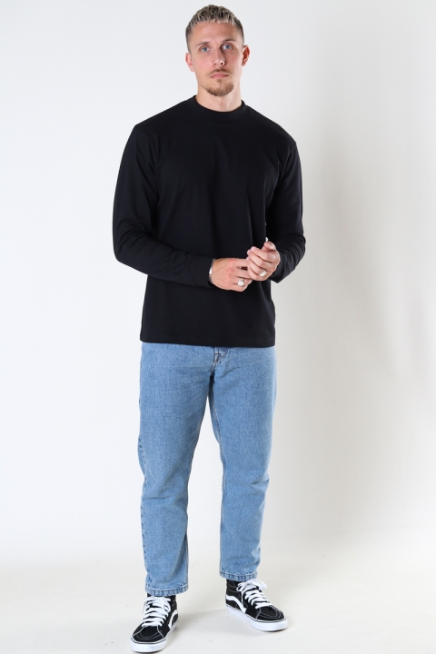 ONLY & SONS ONSVILMOS LIFE REG LS MOCK NECK TEE Black