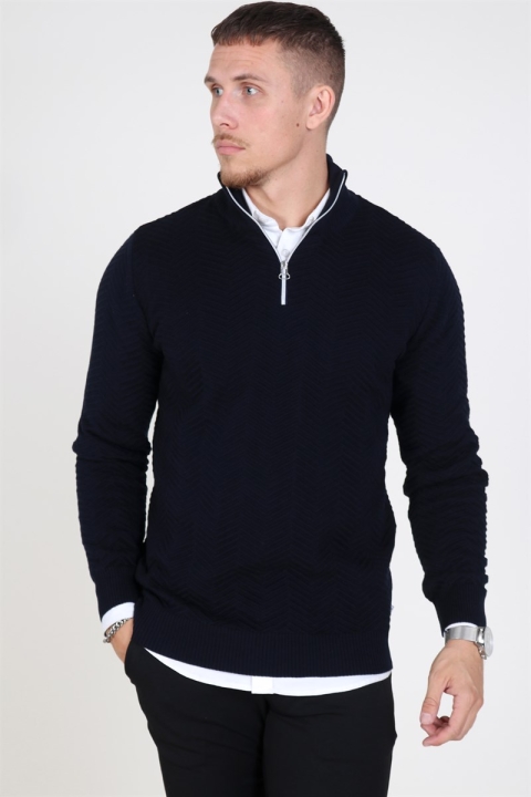 Kronstadt Carlo Half Zip Knit Navy