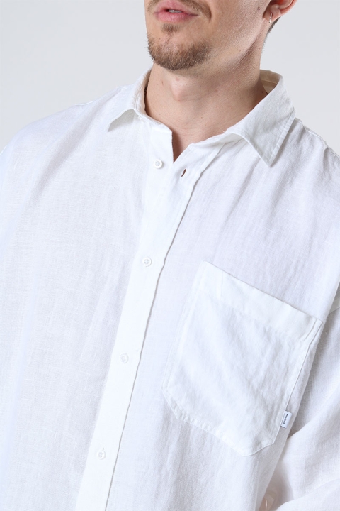 Woodbird Stoll Linen Shirt Off White