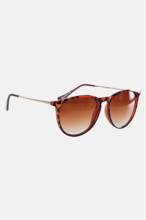 Fashion 1394 Sunglasses Brown Havana Gold Brown Gradient Lens