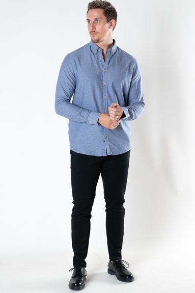 Kronstadt Johan Diego Cotton Shirt Light Navy