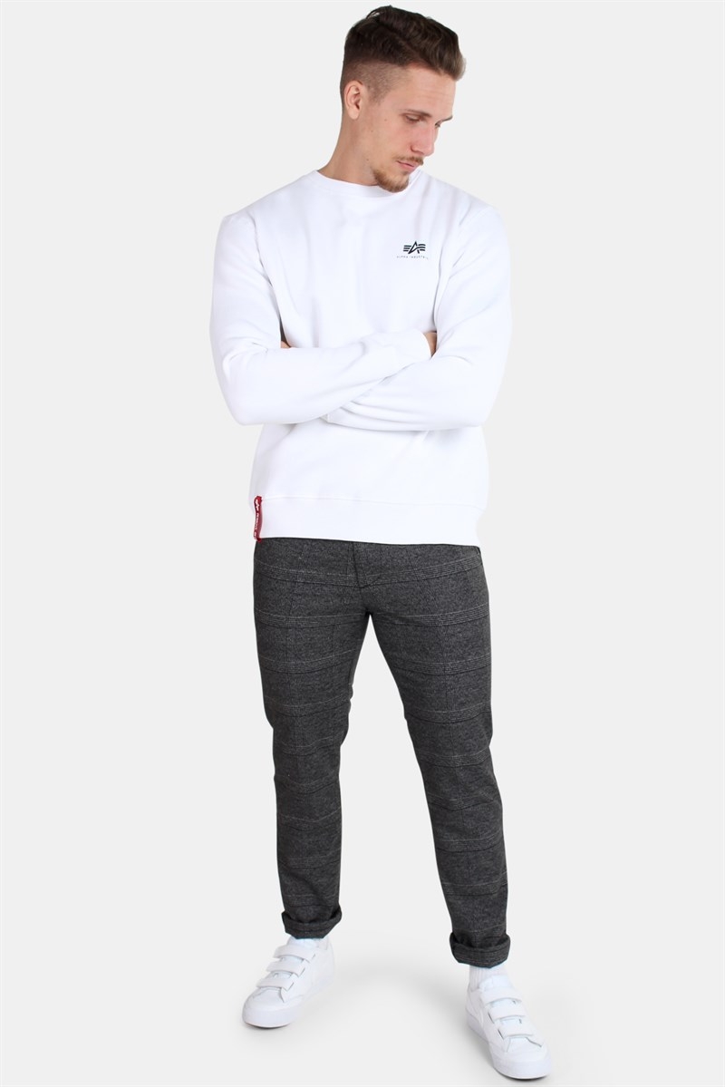 Alpha Industries Basic Sweater Small Logo Crewneck White | 