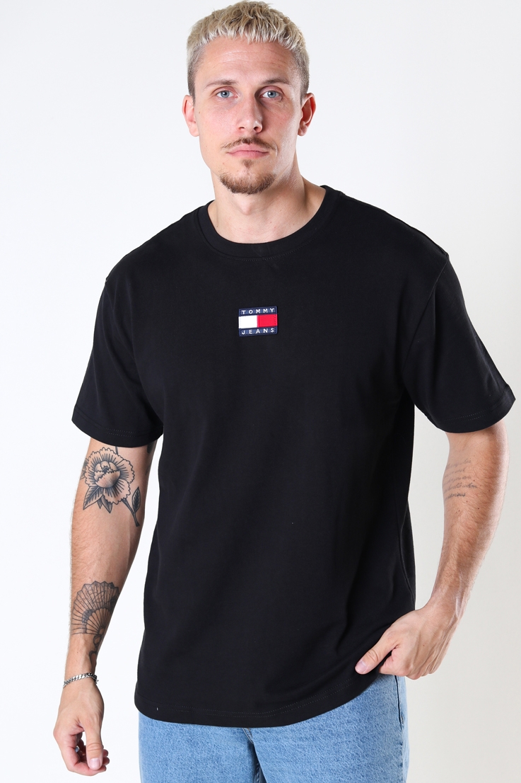 TJM Hilfiger Black TOMMY BADGE TEE Tommy