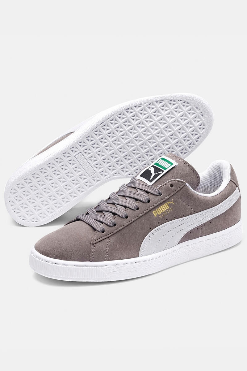 all grey puma suede