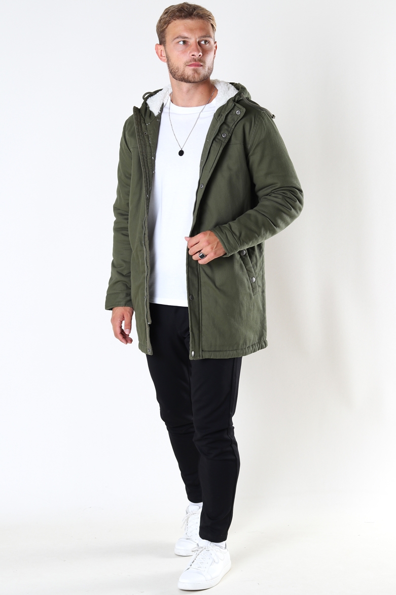 Provisional Discriminación guapo ONLY & SONS ALEX TEDDY PARKA JACKET Olive Night
